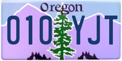 OR license plate 010YJT