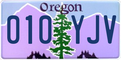 OR license plate 010YJV