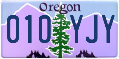 OR license plate 010YJY