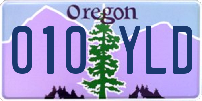 OR license plate 010YLD