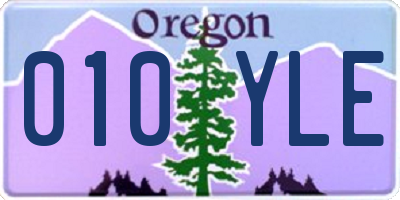 OR license plate 010YLE