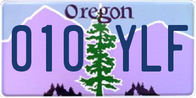 OR license plate 010YLF