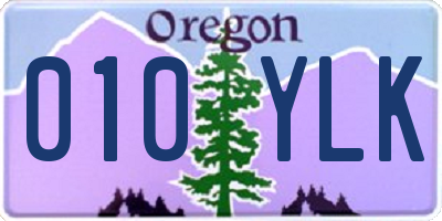 OR license plate 010YLK