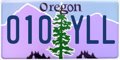 OR license plate 010YLL