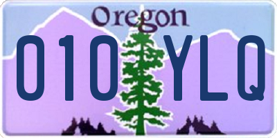 OR license plate 010YLQ