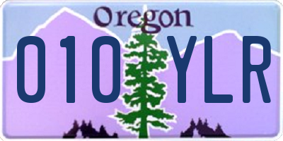OR license plate 010YLR