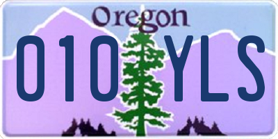 OR license plate 010YLS