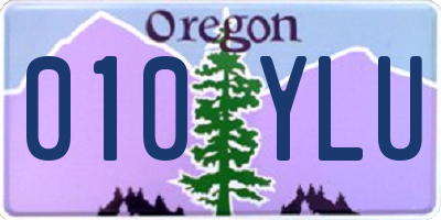 OR license plate 010YLU