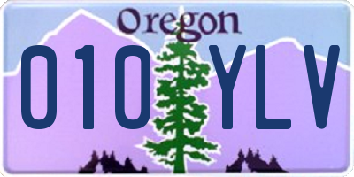 OR license plate 010YLV