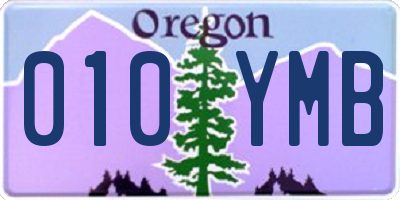 OR license plate 010YMB