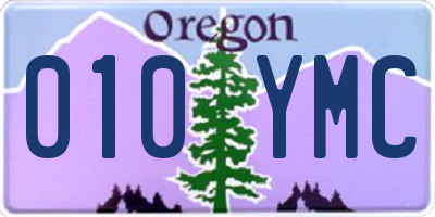 OR license plate 010YMC