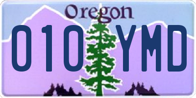 OR license plate 010YMD