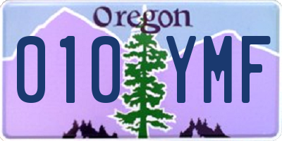 OR license plate 010YMF