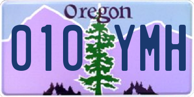 OR license plate 010YMH