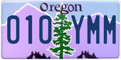 OR license plate 010YMM
