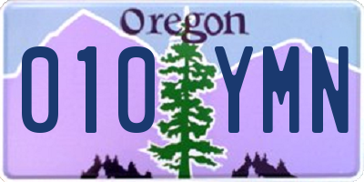 OR license plate 010YMN