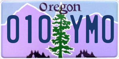 OR license plate 010YMO