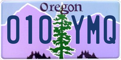 OR license plate 010YMQ