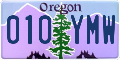 OR license plate 010YMW