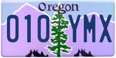 OR license plate 010YMX