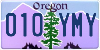 OR license plate 010YMY