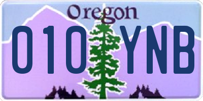 OR license plate 010YNB