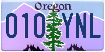 OR license plate 010YNL