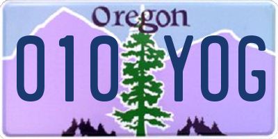 OR license plate 010YOG