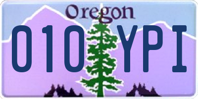 OR license plate 010YPI