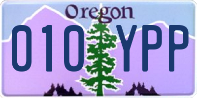 OR license plate 010YPP
