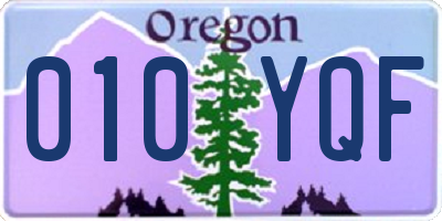 OR license plate 010YQF