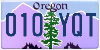 OR license plate 010YQT