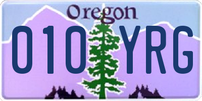 OR license plate 010YRG