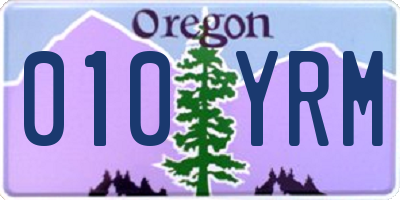 OR license plate 010YRM