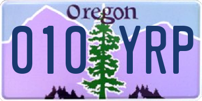 OR license plate 010YRP