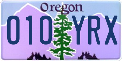 OR license plate 010YRX