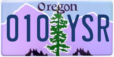 OR license plate 010YSR