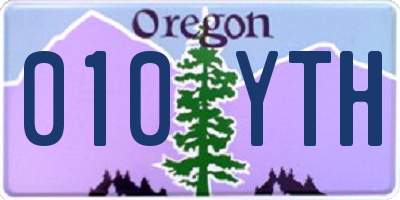 OR license plate 010YTH