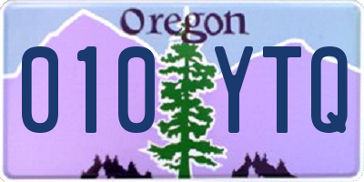 OR license plate 010YTQ