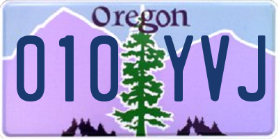 OR license plate 010YVJ