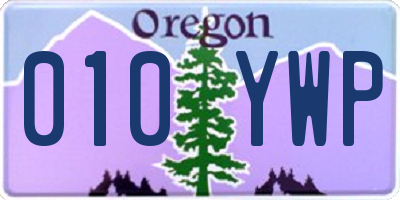 OR license plate 010YWP