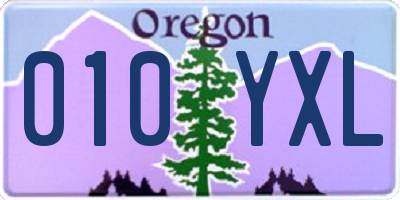 OR license plate 010YXL