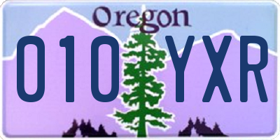 OR license plate 010YXR