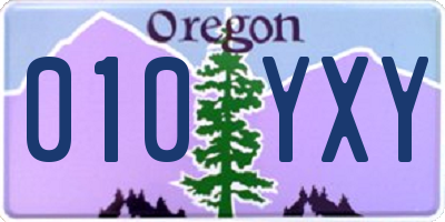 OR license plate 010YXY