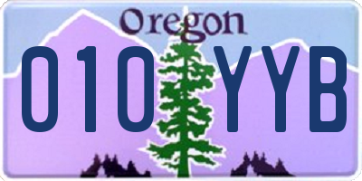 OR license plate 010YYB
