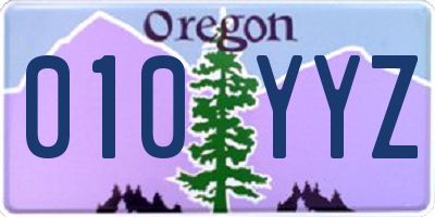 OR license plate 010YYZ