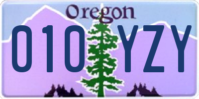 OR license plate 010YZY