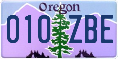 OR license plate 010ZBE