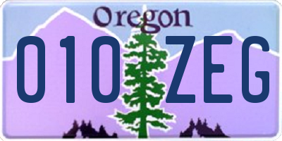 OR license plate 010ZEG