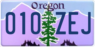 OR license plate 010ZEJ
